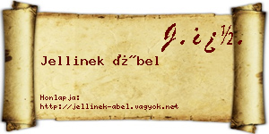 Jellinek Ábel névjegykártya